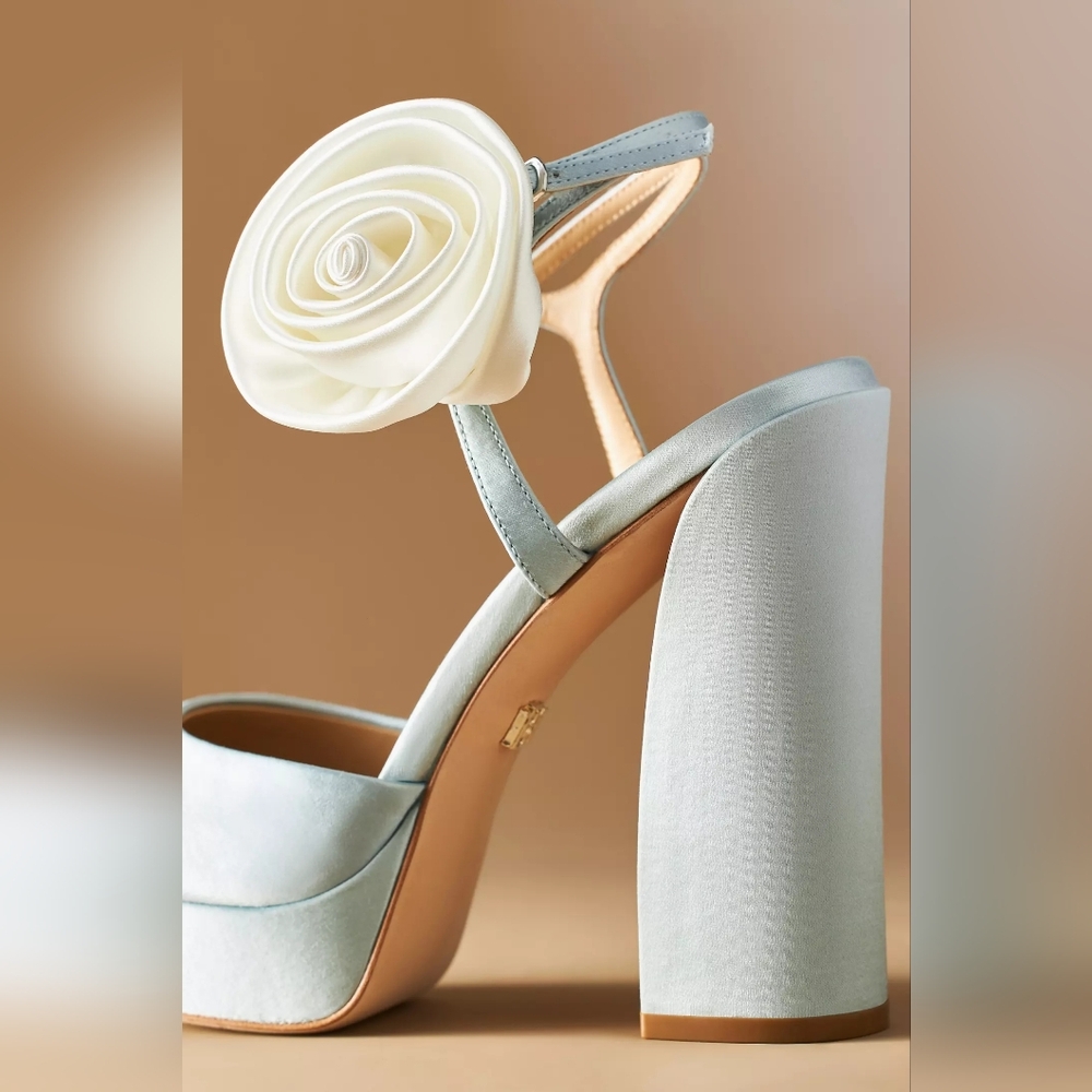 Badgley Mischka Janessa Rosette Platform Heels - Picture 4 of 9